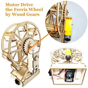 img 3 attached to 🎡 Wooden Ferris Wheel Kit - Powered by Electricity