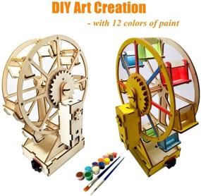 img 1 attached to 🎡 Wooden Ferris Wheel Kit - Powered by Electricity