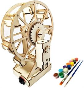 img 4 attached to 🎡 Wooden Ferris Wheel Kit - Powered by Electricity