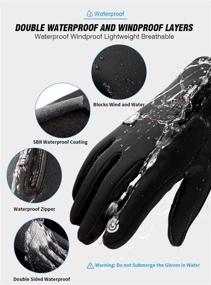 img 1 attached to 🧤 HONYAR Winter Gloves Men Women - Carbon Fiber Windproof, Anti-Slip Grip, Lightweight Snug-Fit, Warm Lining - Ideal for Training, Driving, Cycling, Running, Work