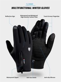 img 3 attached to 🧤 HONYAR Winter Gloves Men Women - Carbon Fiber Windproof, Anti-Slip Grip, Lightweight Snug-Fit, Warm Lining - Ideal for Training, Driving, Cycling, Running, Work