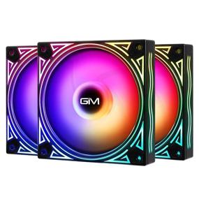 img 4 attached to 💡 GIM KB-11 RGB Case Fans: 3-Pack 120mm Quiet Computer Cooling PC Fans with ARGB Sync, Colorful Lighting Effects & Adjustable Speeds!