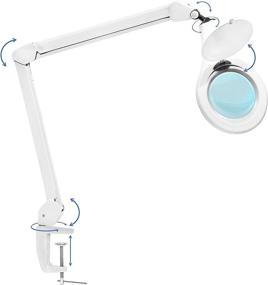 img 2 attached to 💡 Vision Lighting LED Magnifying Lamp with Clamp - Ultra Bright Task Magnifier for Hobby Craft Esthetician Work - White