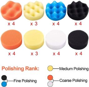 img 3 attached to 🚗 SIQUK 38-Piece Car Polishing Pad Kit: 3 Inch Buffing Pads, Foam Polish Pads & Drill Attachment