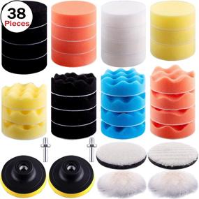 img 4 attached to 🚗 SIQUK 38-Piece Car Polishing Pad Kit: 3 Inch Buffing Pads, Foam Polish Pads & Drill Attachment