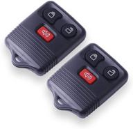 🔑 centaurus car key fob (pair) keyless entry remote 3 button replacement for 1998-2016 ford f150 f250 f350 - cwtwb1u331, cwtwb1u212, cwtwb1u345, gq43vt11t in black logo