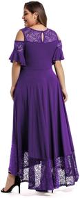 img 1 attached to 👗 LALAGEN Womens Shoulder Swing Evening Dress: Stylish and Flattering Women's Clothing