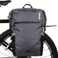 🚴 rhinowalk waterproof bike bag - 2 in 1 pannier backpack for cycling, convertible shoulder bag, laptop pannier, professional accessories logo