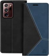 📱 samsung galaxy note 20 ultra 5g caislean wallet case - pu leather folio flip cover with rfid blocking, card holder, kickstand, and cash pocket - navy blue, compatible with galaxy note 20 ultra 6.9 logo