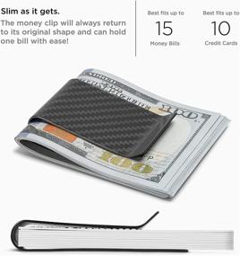 img 1 attached to 💼 Stylish Carbon Fiber Money Credit Holder: Perfect Men's Accessory for Wallets, Card Cases, and Money Organizers