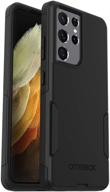 enhanced protection: otterbox commuter series case for galaxy s21 ultra 5g - black logo