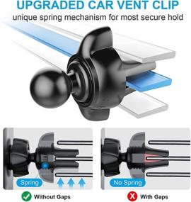 img 3 attached to 📱 [Обновленный 2021] Крепление для телефона в автомобильной вентиляционной решётке - Универсальное крепление для мобильного телефона на воздуховод автомобиля - Крепление для телефона на вентиляционной решётке автомобиля - Совместимо с iPhone 12 11 Pro Max XS XR X 8 7 и Samsung Galaxy S10 S9 S8
