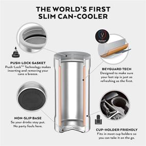 img 2 attached to 🍺 Optimized for SEO: BrüMate Hopsulator Slim - Stainless Steel Insulated Can Cooler for 12 Oz Slim Cans (Matte Black)