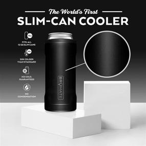 img 3 attached to 🍺 Optimized for SEO: BrüMate Hopsulator Slim - Stainless Steel Insulated Can Cooler for 12 Oz Slim Cans (Matte Black)