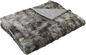 img 2 attached to 🎁 Frost Gray Pinzon Faux Fur Throw Blanket - 63 x 87 Inch, Amazon Brand