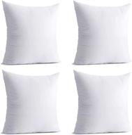 🛋️ hypoallergenic 18" x 18" pillow inserts – calibrate timing 4 packs square cushion filler, decorative couch pillows stuffer logo