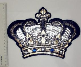 img 2 attached to 👑 Dandan DIY Large Crown Embroidered Patch with Sequins - Sew-on/Iron-on Patch Applique for Clothes, Curtains, Sewing, Floral Applique - Home & Wedding Party Decoration, DIY Accessory (Crown)