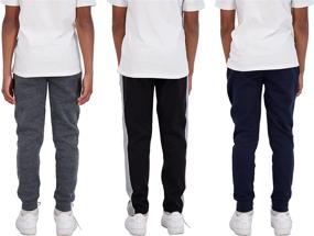 img 2 attached to Hind Boys 3-Pack Fleece and Tricot Jogger Sweatpants: Ultimate Comfort and Versatile Style