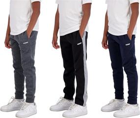 img 4 attached to Hind Boys 3-Pack Fleece and Tricot Jogger Sweatpants: Ultimate Comfort and Versatile Style