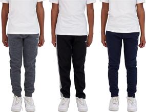 img 3 attached to Hind Boys 3-Pack Fleece and Tricot Jogger Sweatpants: Ultimate Comfort and Versatile Style