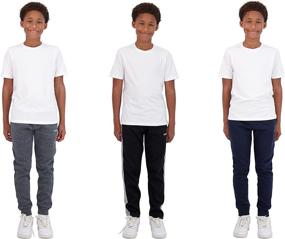 img 1 attached to Hind Boys 3-Pack Fleece and Tricot Jogger Sweatpants: Ultimate Comfort and Versatile Style