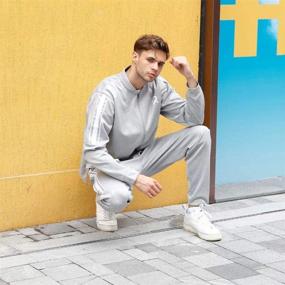 img 3 attached to Men's Tracksuit Set, Casual Athletic Sweatsuits for Jogging - 2 Piece Suit