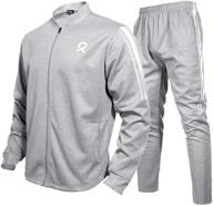 men's tracksuit set, casual athletic sweatsuits for jogging - 2 piece suit logo