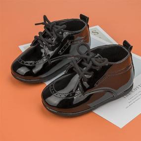img 2 attached to Ohsofy Leather Wedding Loafers for Toddler Boys at Oxfords
