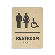 unisex restroom identification sign architectural logo