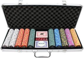 img 2 attached to 🎰 Premium Quality Versa Games 500 Piece Crown Casino 13.5g Clay Poker Chips Set - Ultimate Poker Experience!