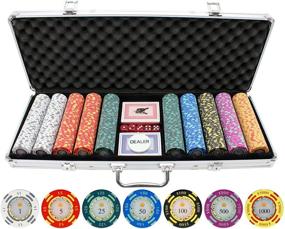 img 1 attached to 🎰 Premium Quality Versa Games 500 Piece Crown Casino 13.5g Clay Poker Chips Set - Ultimate Poker Experience!