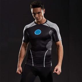 img 2 attached to 🦾 Iron Man Inspired Compression Fitness Gear: Achieve Optimal Performance!