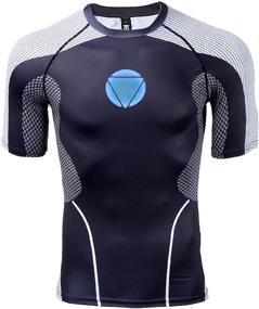 img 4 attached to 🦾 Iron Man Inspired Compression Fitness Gear: Achieve Optimal Performance!