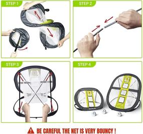 img 2 attached to 🏌️ SAPLIZE Pop Up X-Shaped Golf Chipping Net: Ultimate Stability for Indoor/Outdoor Swing Practice & Accurate Backyard Training