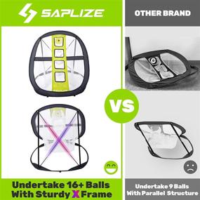 img 3 attached to 🏌️ SAPLIZE Pop Up X-Shaped Golf Chipping Net: Ultimate Stability for Indoor/Outdoor Swing Practice & Accurate Backyard Training