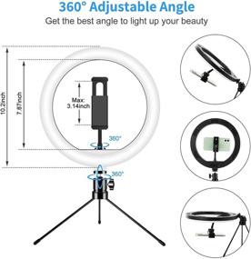 img 1 attached to 📸 Deerfun 10.2'' LED Ring Light: Идеально подходит для Tiktok, прямых трансляций, селфи и фотографии