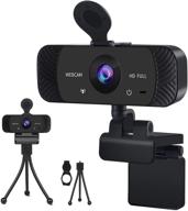 📷 1080p hd webcam with microphone, privacy cover, and 360° rotation - usb desktop/laptop web camera for recording, teaching, calling, conferencing, gaming logo