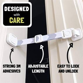 img 3 attached to Door Buddy Adjustable Door Latch (Grey 2 Pack) - The Ultimate Solution to Dog-Proofing Your Litter Box! No Pet Gates or Cat Doors Needed. Easy and Convenient Cat and Adult Entry. Put an End to Dogs Eating Cat Poop Now!