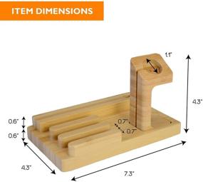 img 2 attached to 🔌 Bamboo Audiology Charging Station: Multiple Device Charging Hub for Phones, Tablets, Watches - 4 USB Ports & USB Cable Included