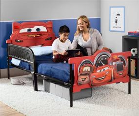 img 3 attached to Disney/Pixar Cars Twin Bed with 3D Footboard - Delta Children Plastic