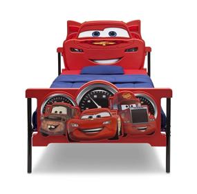 img 1 attached to Disney/Pixar Cars Twin Bed with 3D Footboard - Delta Children Plastic