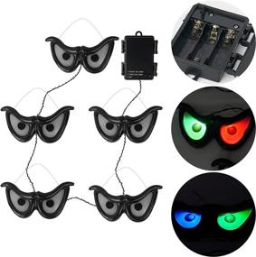 img 3 attached to 👻 FUNPENY Halloween Ghost Eyes String Lights: Spooky Battery Operated Decorations for Indoor Outdoor Parties & Carnivals