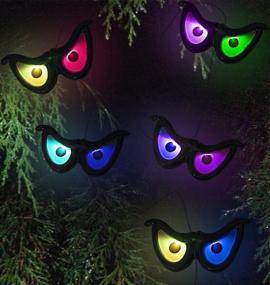 img 1 attached to 👻 FUNPENY Halloween Ghost Eyes String Lights: Spooky Battery Operated Decorations for Indoor Outdoor Parties & Carnivals