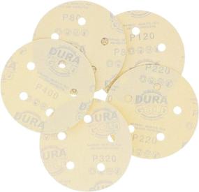 img 1 attached to 🪚 Dura-Gold Premium 5" Gold Sanding Discs Variety Pack - 50 Dustless Hook and Loop Finishing Sandpaper Discs for Woodworking or Automotive (5-Hole, Box Included)