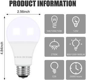 img 3 attached to Zorykn 50, 100, 150W Equivalent LED 💡 Bulbs - Powerful 600, 1200, 1800LM Lighting Solution