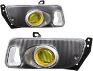 🔦 dna motoring fl-hc922-am: premium amber fog light for 92-95 honda civic 2/3dr logo