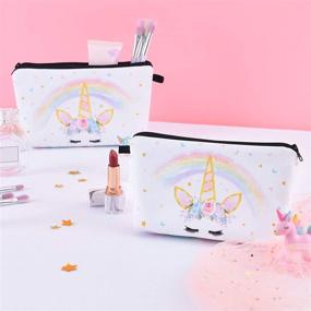 img 3 attached to 🦄 Waterproof Unicorn Makeup Bag | Resistant Organizer for Easy Storage