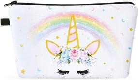 img 4 attached to 🦄 Waterproof Unicorn Makeup Bag | Resistant Organizer for Easy Storage