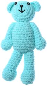 img 3 attached to 🐻 ECYC Baby Bear Hat Beanie with Bear Dolls Photography Accessories - Adorable Blue Newborn Essential