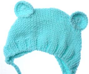 img 2 attached to 🐻 ECYC Baby Bear Hat Beanie with Bear Dolls Photography Accessories - Adorable Blue Newborn Essential